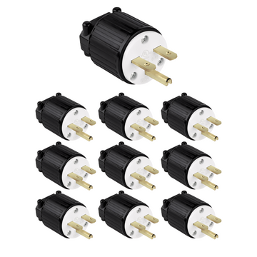 Enerlites Straight Blade Plug, 15A, 6-15P